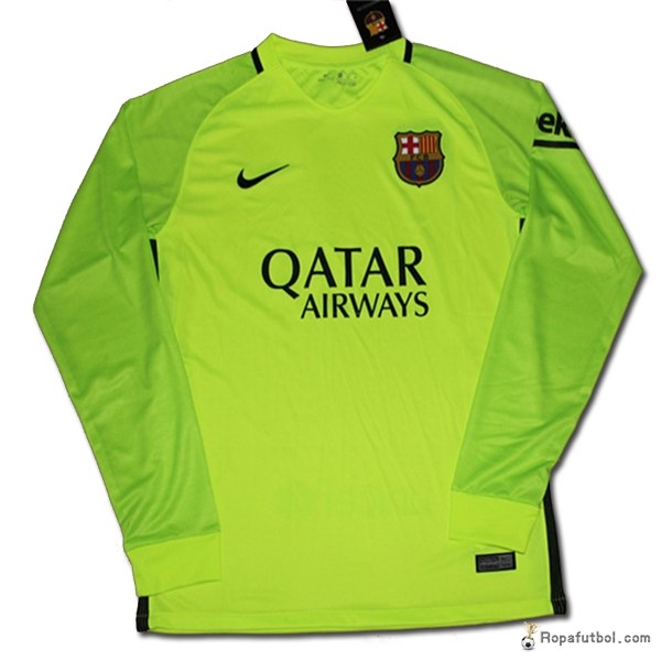 Camiseta Barcelona ML Portero 2016/17 Verde Amarillo